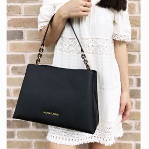 Michael Kors Black Leather Sofia Satchel